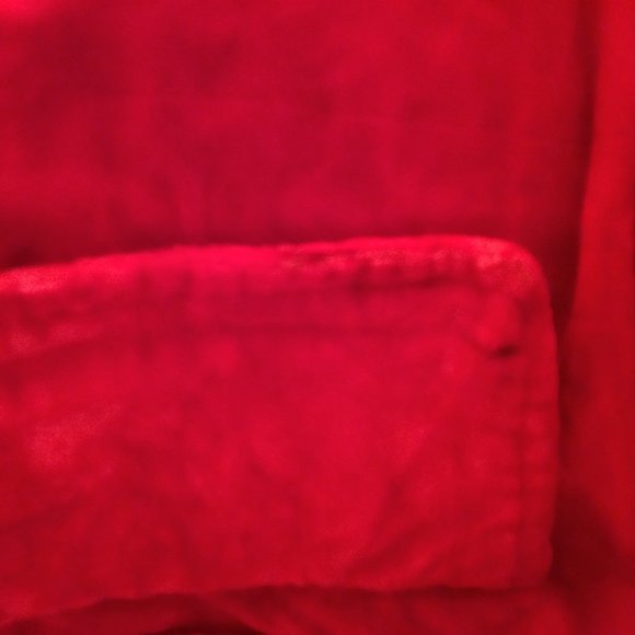 Esprit Red Vintage Velvet Hooded Full Zip Mid-length Jacket Size Medium* - Picture 6 of 7